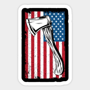 Axe throwing usa Sticker